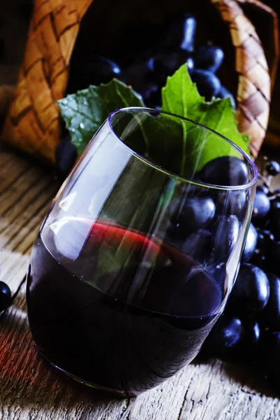 Vino rosso secco su un tavolo — Foto Stock