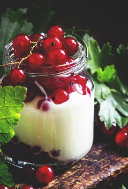 Kaymaklı yoğurt çilek ile 