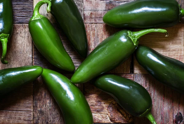 Pittige groene paprika 's — Stockfoto