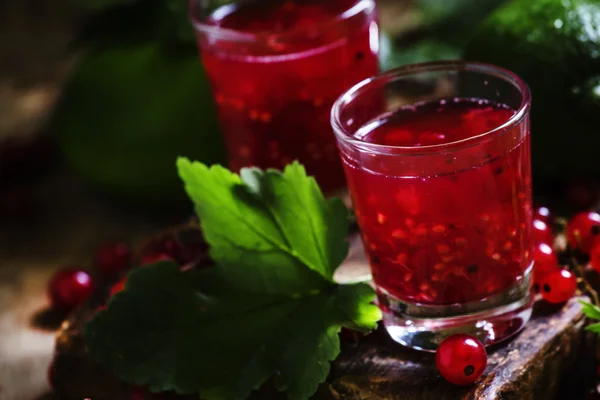 Limon limonata püresi kırmızı kuş üzümü ile — Stok fotoğraf