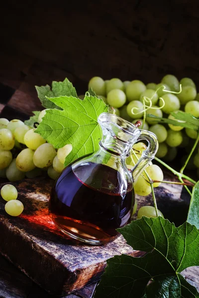 Wine vinegar in a glass jug — Stock Photo, Image