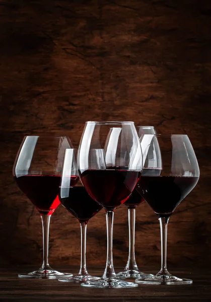 Selezione Vini Rossi Degustazione Vino Rosso Secco Semi Secco Dolce — Foto Stock