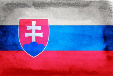 Slovakya Ülke Bayrağı Washi Arkaplanı