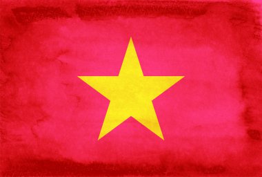 Vietnam Bayrağı Washi Arkaplanı