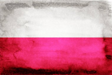 Polonya Ülke Bayrağı Washi Arkaplanı