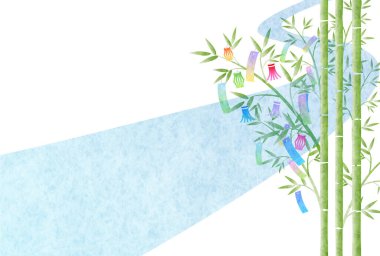 Tanabata Samanyolu Japon Desenli Arkaplan