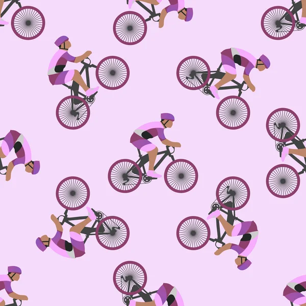 Bisiklet desen illüstrasyon lavanta arka plan üzerinde