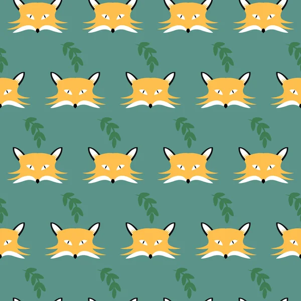 Desen bir fox 1 ile — Stok Vektör