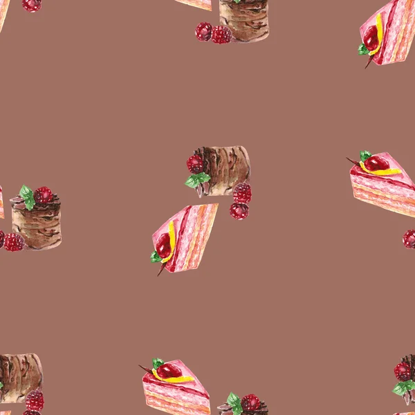달콤한 케이크 3 패턴 — 스톡 사진