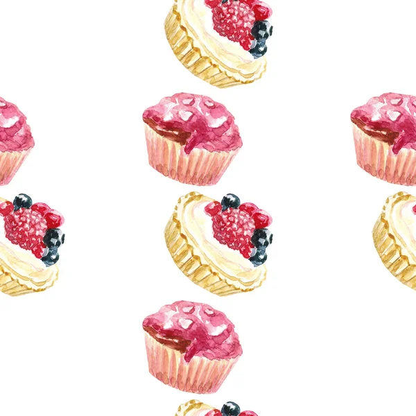 Muster mit süßem Kuchen — Stockfoto