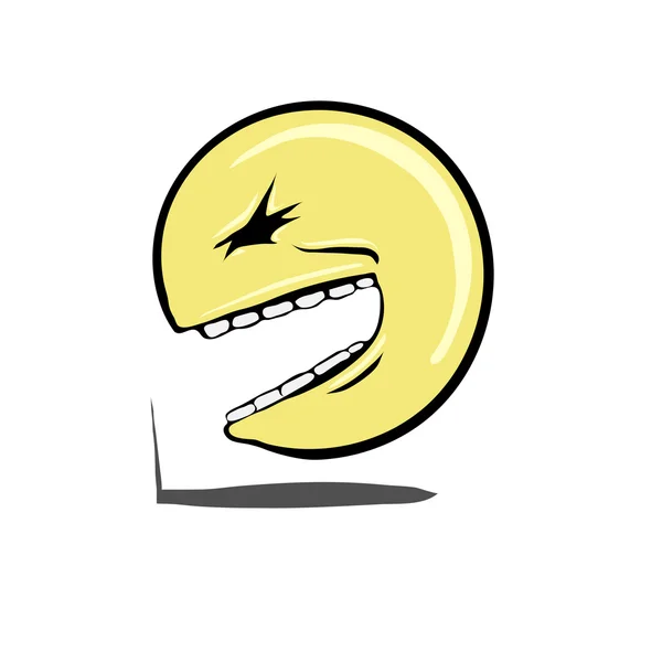 Visage jaune souriant — Image vectorielle
