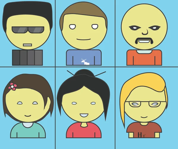 erkek ve kadın karakter.