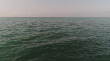 Açık denizde deniz dalgaları. Sakin okyanus, hava manzarası