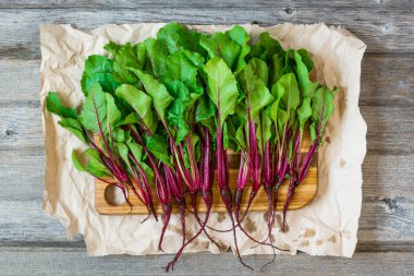 Pancar kökleri Kraft kağıt üzerinde