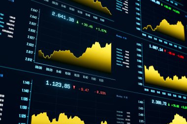 Çizelgeyi kapatma, indeks verileri, piyasa araştırmaları, borsa ve döviz kurları. 