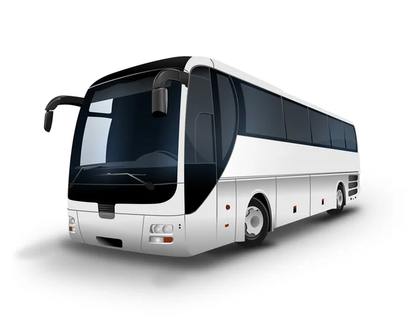 Beyaz bir arka plan üzerinde Koç otobüs