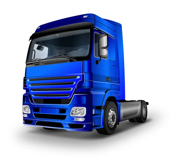 Beyaz bir arka plan üzerinde kamyon traktör