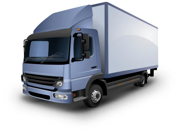 Beyaz bir arka plan üzerinde Van kamyon — Stok fotoğraf