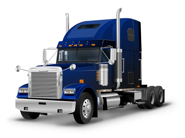 Beyaz bir arka plan üzerinde Amerikan kamyon traktör