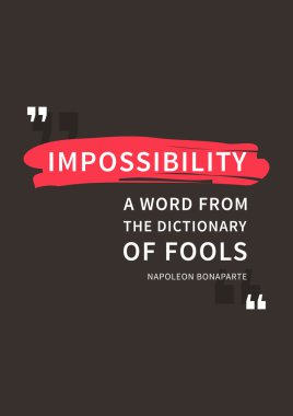 Inspirational saying, motivational words