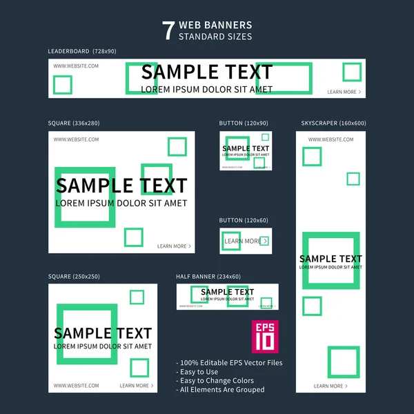 Web バナーを設定 — ストックベクタ