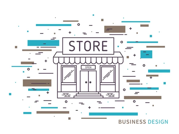 Modern designer store (shop) — Stock Vector