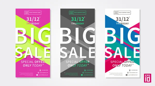 Promoção banner Big Sale —  Vetores de Stock