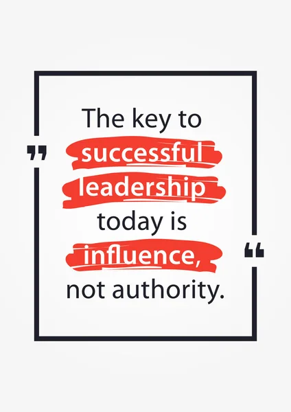 Leadership motiver citation poster design — Image vectorielle