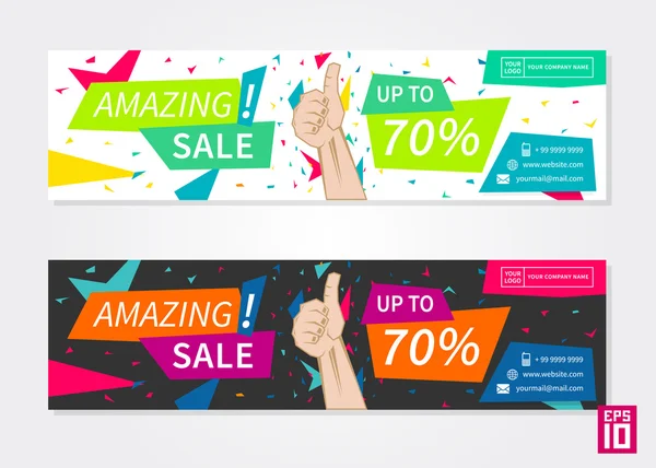 Banner de promoción Amazing Sale — Vector de stock