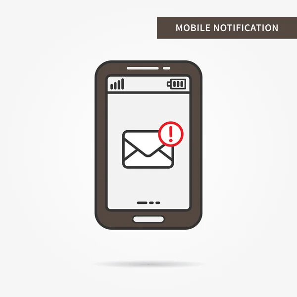 Linear mobile mail notification — Stockvector