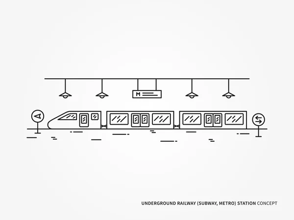 U-Bahn-Station — Stockvektor