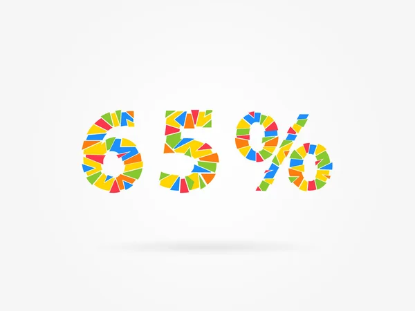 65 procent korting korting — Stockvector