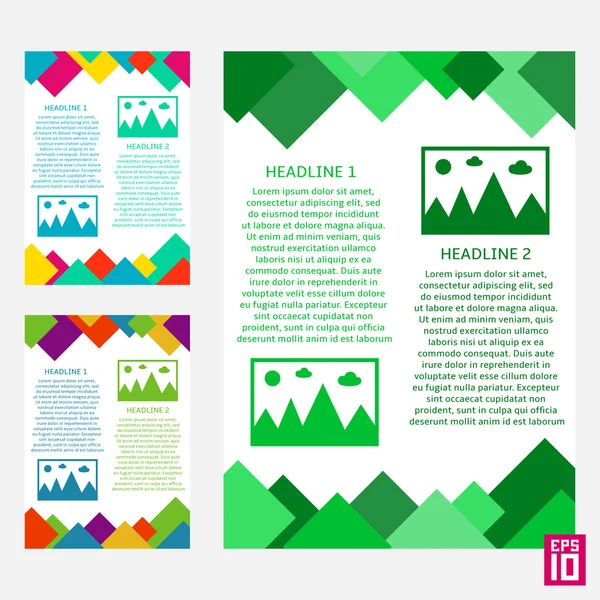 Poster template set — Stock Vector