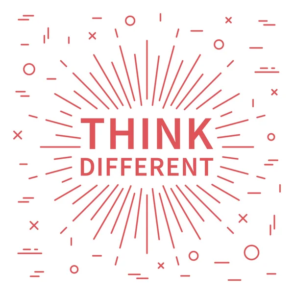 Think different. Inspiring phrase — Stock vektor