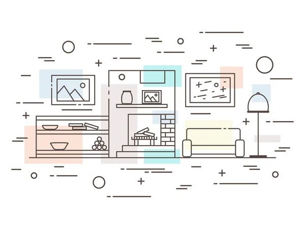 Apartamento de diseño moderno — Vector de stock