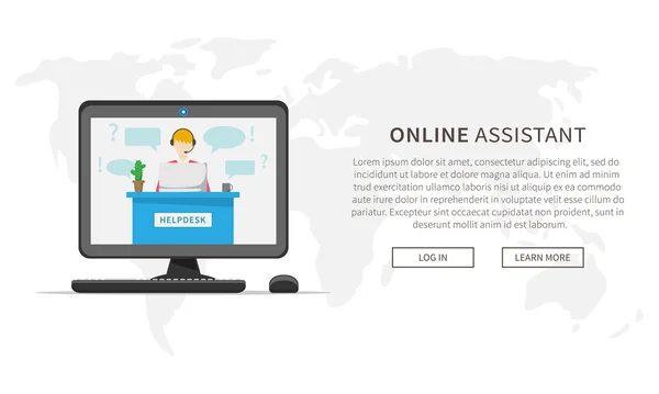 Online support service centre — Stockvector