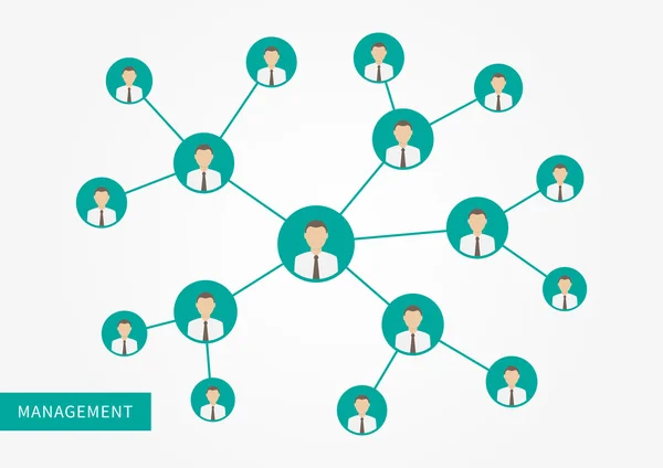 Estrutura de gestão organização da rede corporativa —  Vetores de Stock