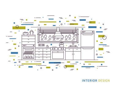 Modern tasarım mutfak iç