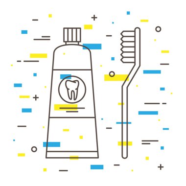 Dental toothbrush with toothpaste tube 