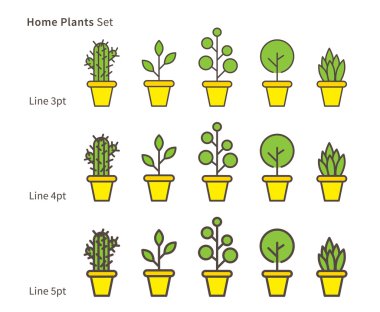 House plants linear 