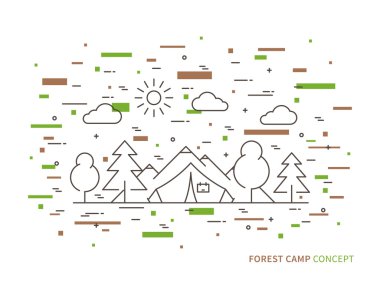 Orman kampı doğrusal 