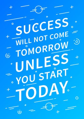 Baskı, afiş için yaratıcı olumlama konsepti 