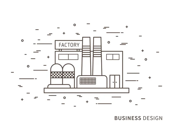 Factory exterior (landscape) design — Stock Vector