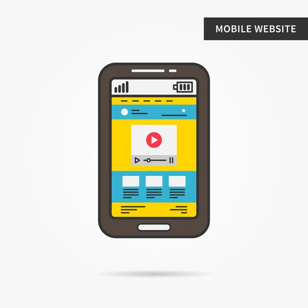 Mobile website linear — Stockvector