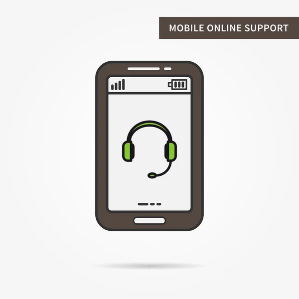 Linear mobile online support — Διανυσματικό Αρχείο