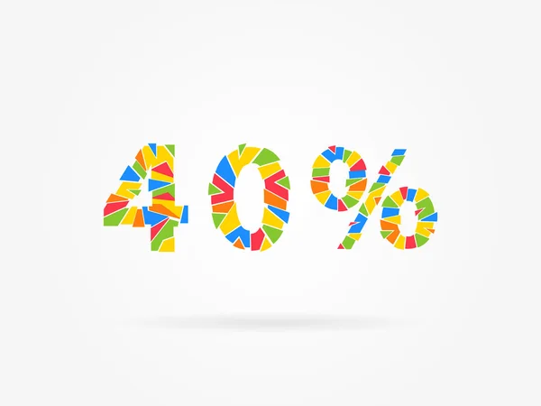 40 (forty) percent off discount — Stock Vector