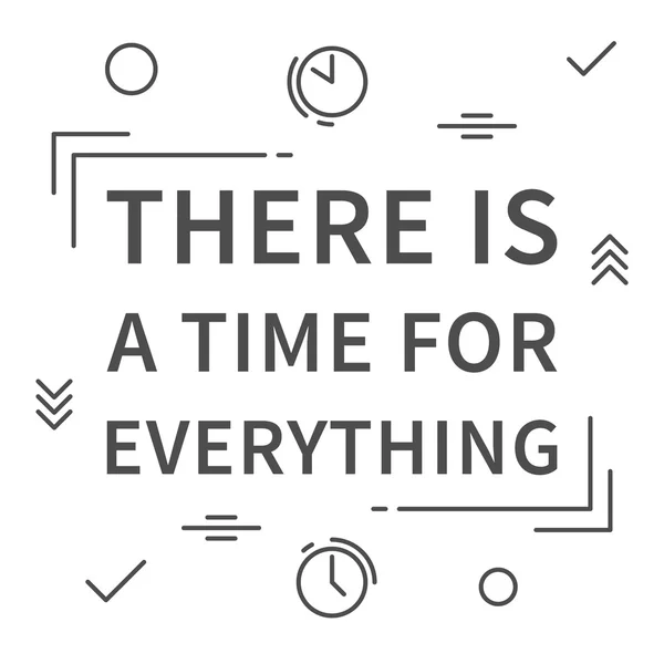 There is time for everything quote — Stok Vektör