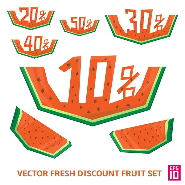 Fresh discount fruit watermelon — Wektor stockowy