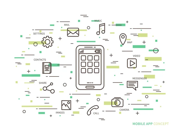 Aplicación móvil (aplicación ) — Archivo Imágenes Vectoriales