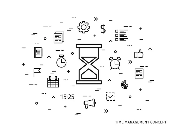 Conceito criativo de gerenciamento de tempo — Vetor de Stock